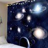 Tapisserie Murale Imperméable Motif Galaxie et Planètes - Bleu Violet W59 INCH * L59 INCH