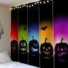 Waterproof Halloween Colorful Pumpkins Bats Tapestry Imprimé - coloré W59 INCH * L59 INCH