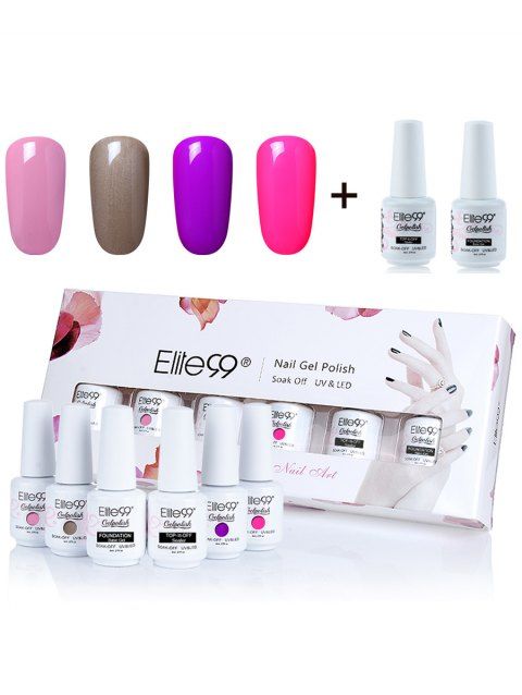 17 Off 2019 Uv Led Elite99 Gel Nail Polish Manicure Kit 4 Colors