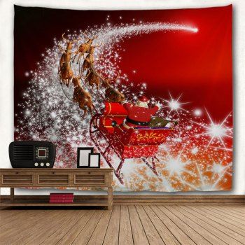 Wall Art Christmas Sled Tapestry, RED, W INCH L INCH in Wall Tapestries ...
