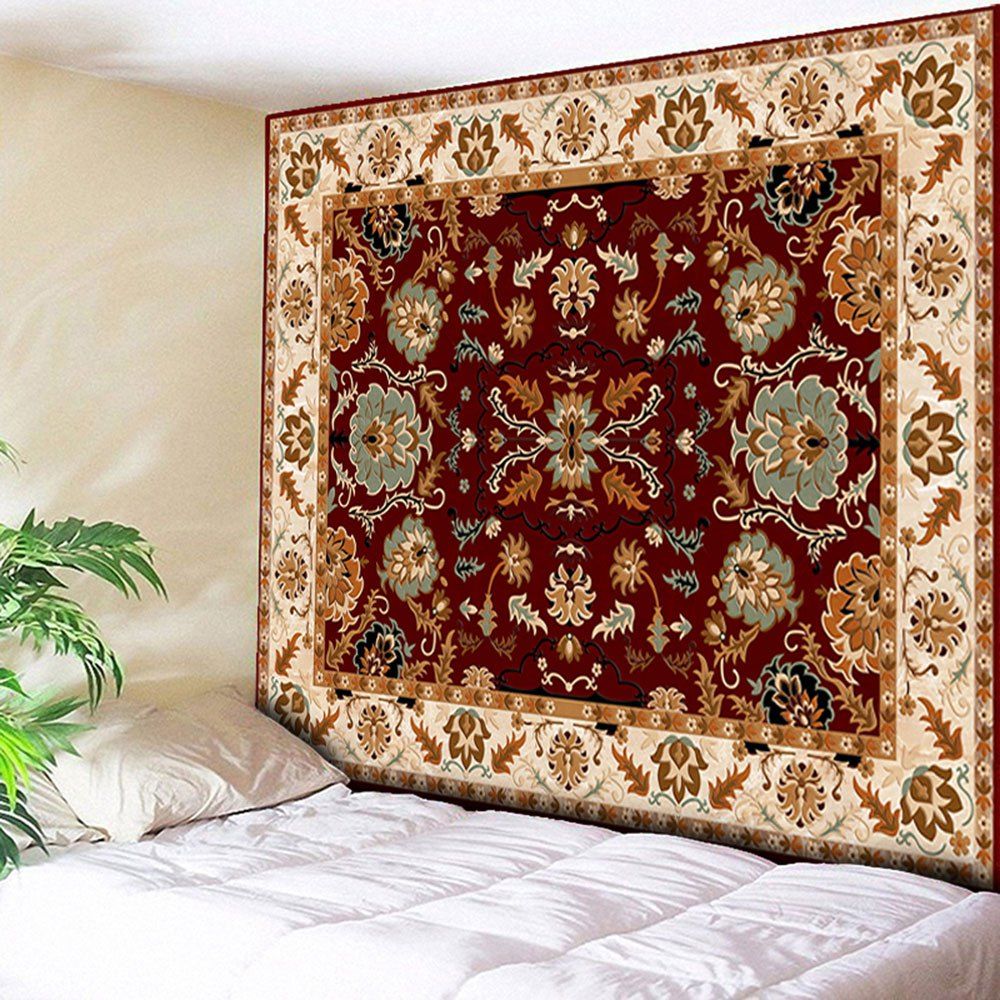 

Ethnic Graphic Wall Hanging Tapestry, Dark auburn
