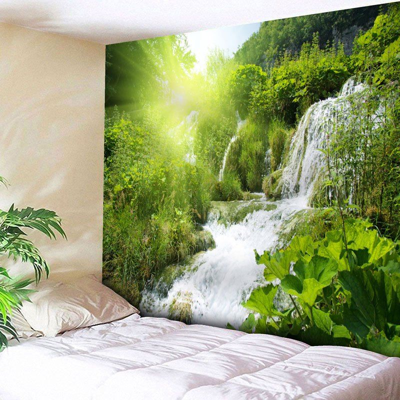 

Natural Scenery Print Wall Hanging Tapestry, Green