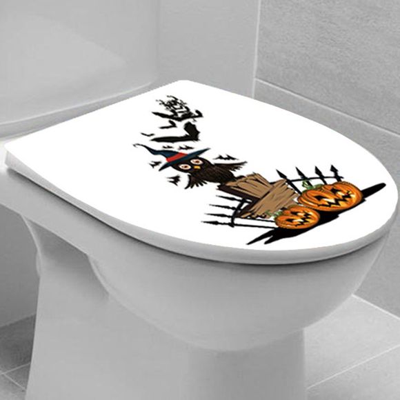 Autocollant Toilette Hibou Cotrouille Halloween - Mandarin 