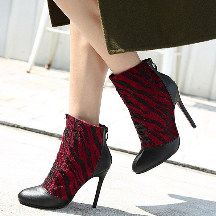stiletto boots lace up