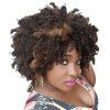 Adiors Cheveux courts Couleur mixte Side Bang Afro perruque synthétique - multicolore 