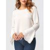Tiered Flare Sleeve Blouse - WHITE S