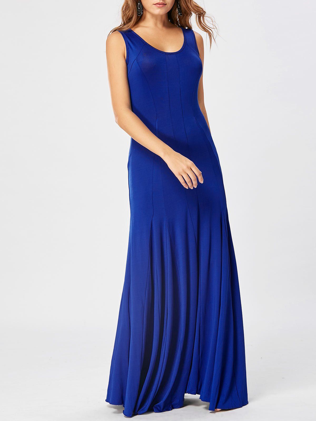 

A Line Tank Maxi Dress, Blue