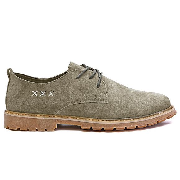 Criss Cross Tie Up Casual Shoes - Olive Verte 39