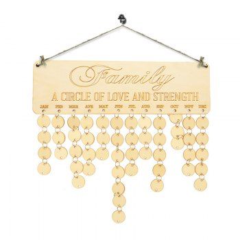  DIY Wooden Family Birthday Reminder Calendar 
