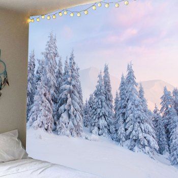 [41% OFF] 2024 Waterproof Snow And Cedrus Pattern Wall Hanging Tapestry ...