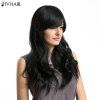 Siv Hair Perruque de Cheveux Humain Ondulée Superposée Frange Oblique - Noir 