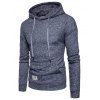 Sweat à Capuche Tricoté à Corde Épaules Tombantes - gris foncé 2XL
