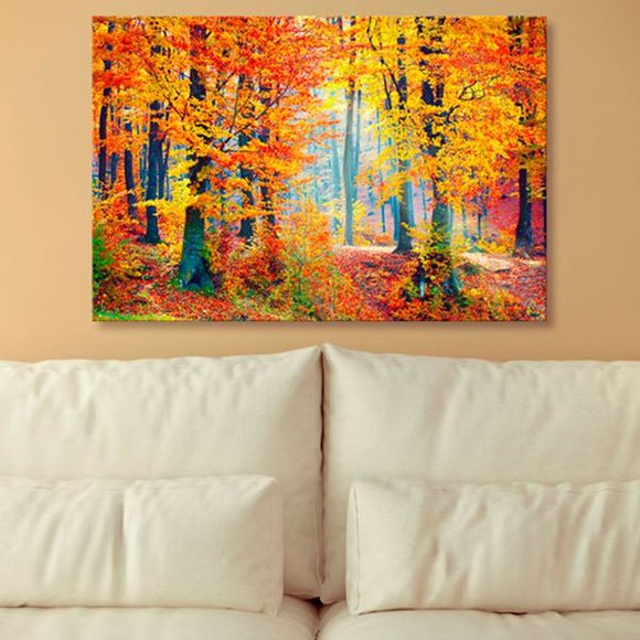 Forest Tree Scenery Print Wall Art Canvas Painting - Feuille d'érable 1PC:24*39 INCH( NO FRAME )