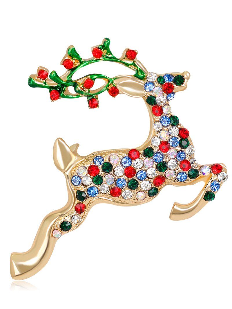 [41% OFF] 2021 Rhinestone Insert Christmas Saltant Reindeer Brooch In ...