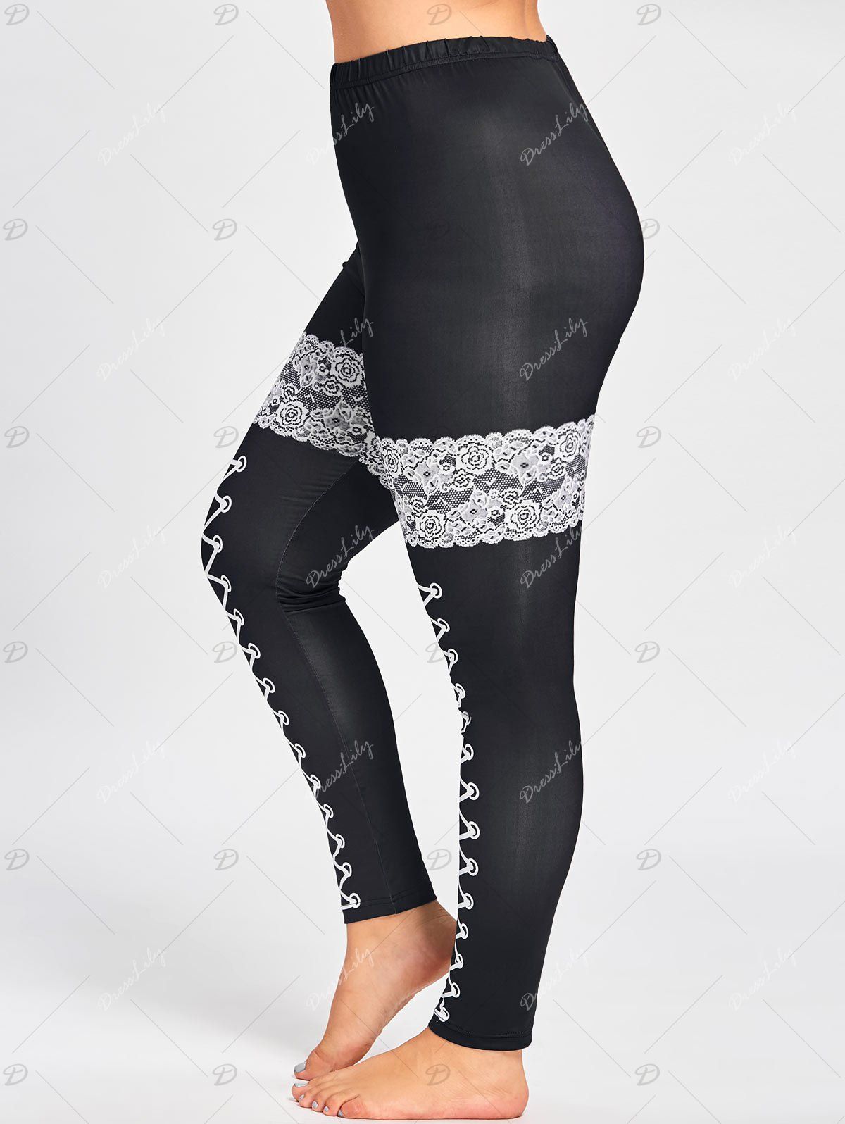 2018 Plus Size Monochrome Leggings Black Xl In Plus Size Bottoms Online Store Best Plus Size