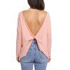 Dolman Sleeve Back Twisted Cut Out Tricots - Orange Rose XL