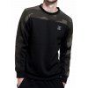 Sweat-shirt Pull-over Panneau Camouflage en Polaire - Noir XL