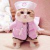Pet Cat Nurse Costume Dog Cosplay Change Clothes - Rose M