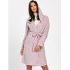 Manteau en laine à capuchon - Rose S