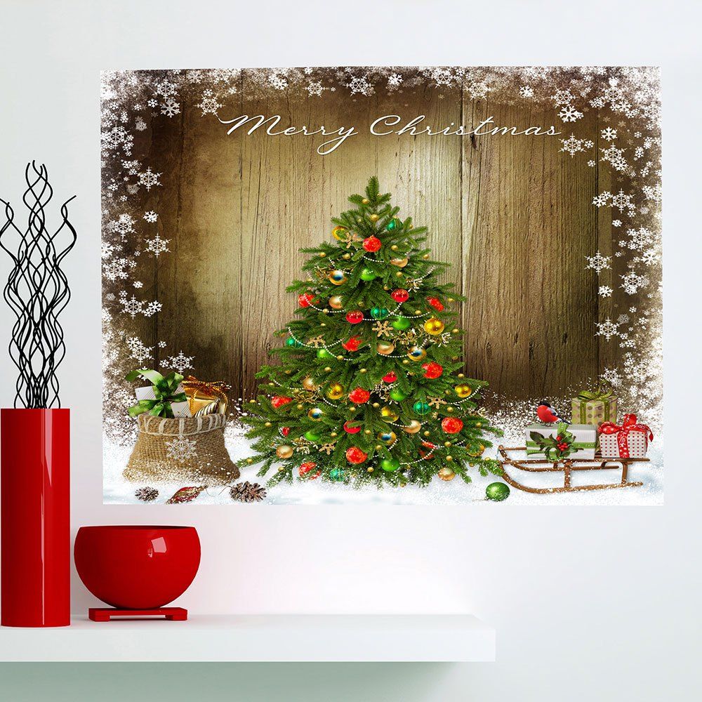 

Multifunction Christmas Tree Pattern Sticky Wall Art Painting, Colorful