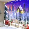 Tapisserie Art Murale Pendante Joyeux Noël Village et Neige - coloré W71 INCH * L71 INCH