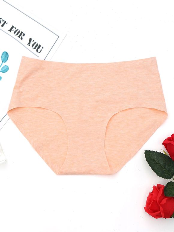 Panties sans couture de couverture complète - Orange Rose M