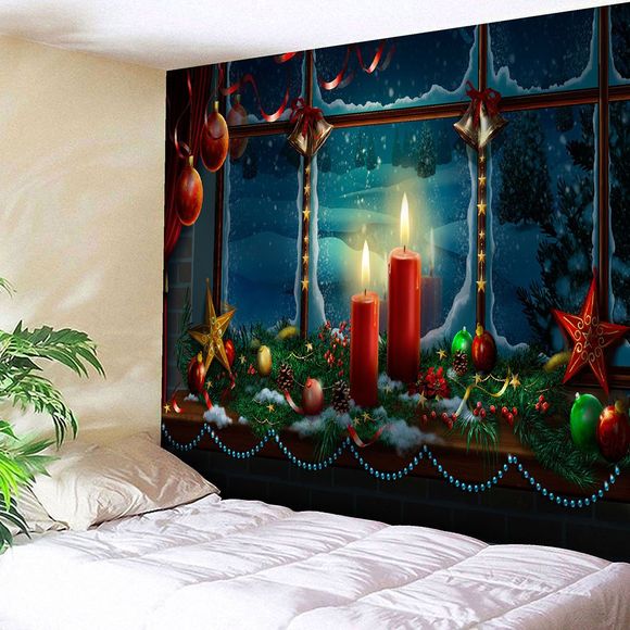 Bougies de Noël romantiques Modèle Tapis suspendu mural étanche - coloré W59 INCH * L51 INCH