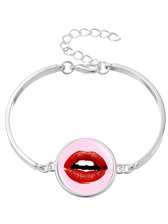 Bracelet à lèvres rondes Halloween - Argent 