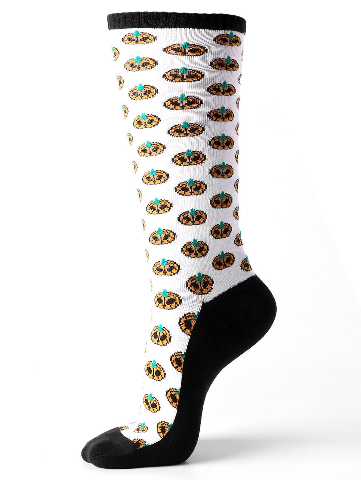 

Halloween Small Pumpkins Tube Socks, White