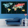 Wall Art World Map İmprimer Des Peintures Sur Toile De Split - coloré 5PCS:12*31 INCH( NO FRAME )