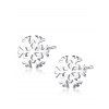 Sterling Silver Christmas Snowflake Stud Earrings - Argent 
