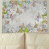 Art de mur en toile Peinture d'impression de fleurs de papillons sans cadre - Gris 1PC:24*39 INCH( NO FRAME )