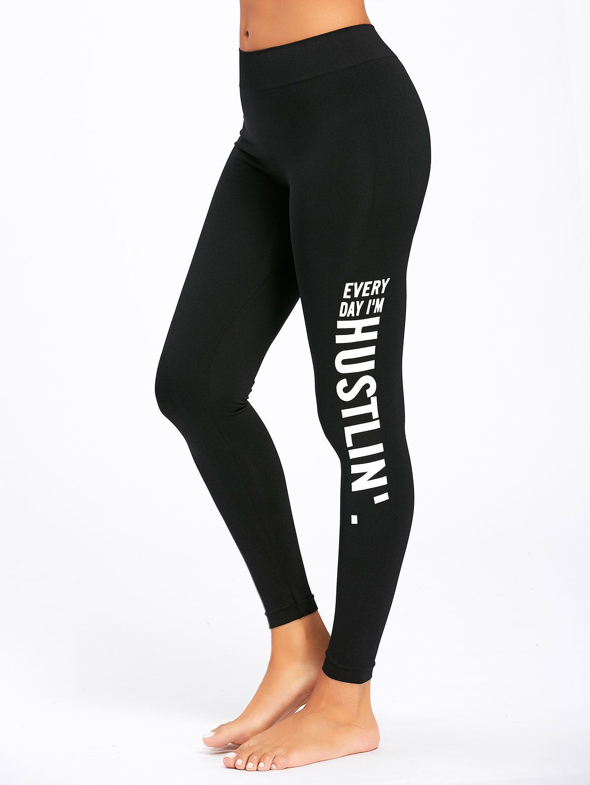 

Everyday Hustlin Stretch Sports Leggings, Black