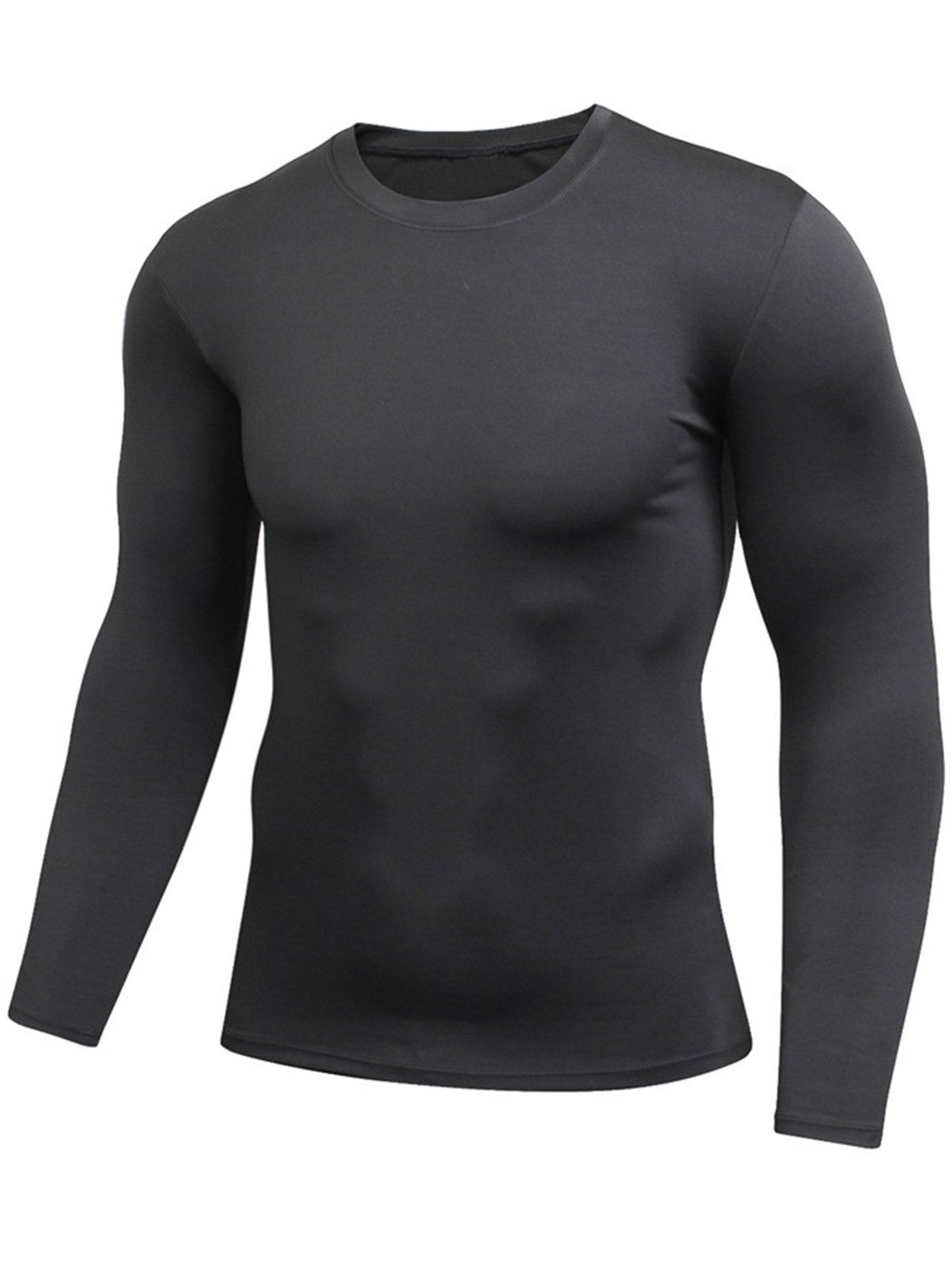 

Fitted Quick Dry Gym Long Sleeve T-shirt, Black