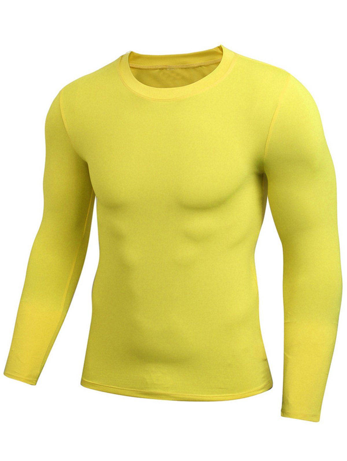 

Fitted Quick Dry Gym Long Sleeve T-shirt, Yellow