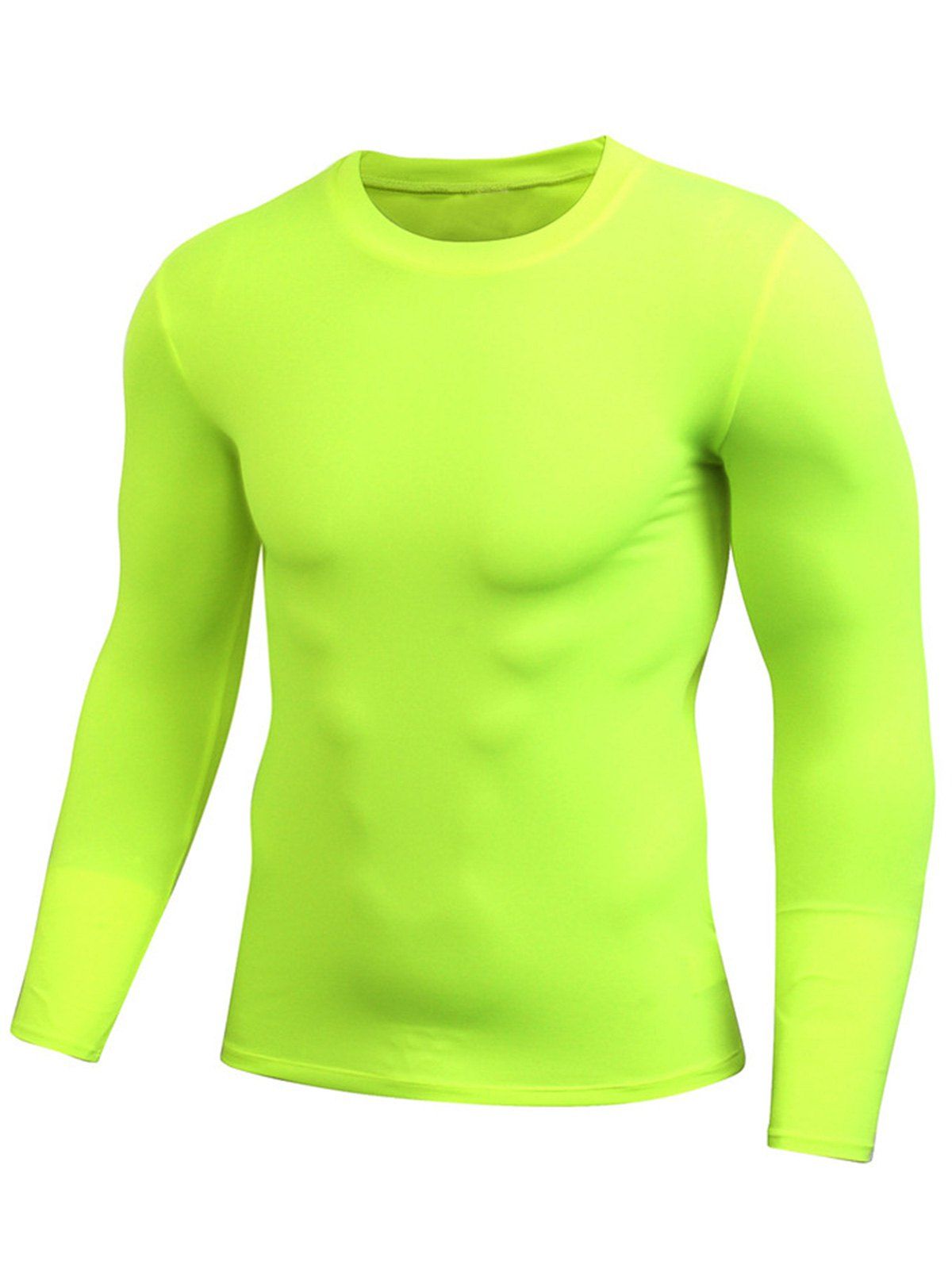 

Fitted Quick Dry Gym Long Sleeve T-shirt, Neon green