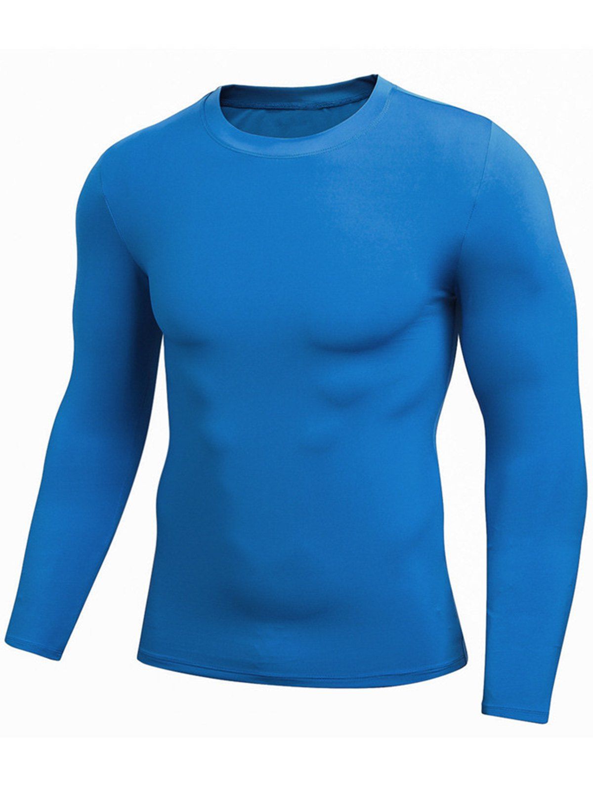 

Fitted Quick Dry Gym Long Sleeve T-shirt, Blue