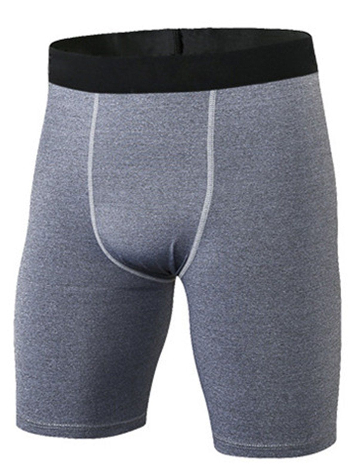 

Stretchy Fitted Quick Dry Fitness Jammer Shorts, Heather gray