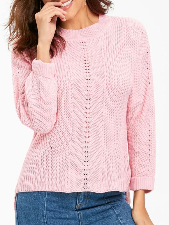 Tricot Chunky Sweater - Rose ONE SIZE
