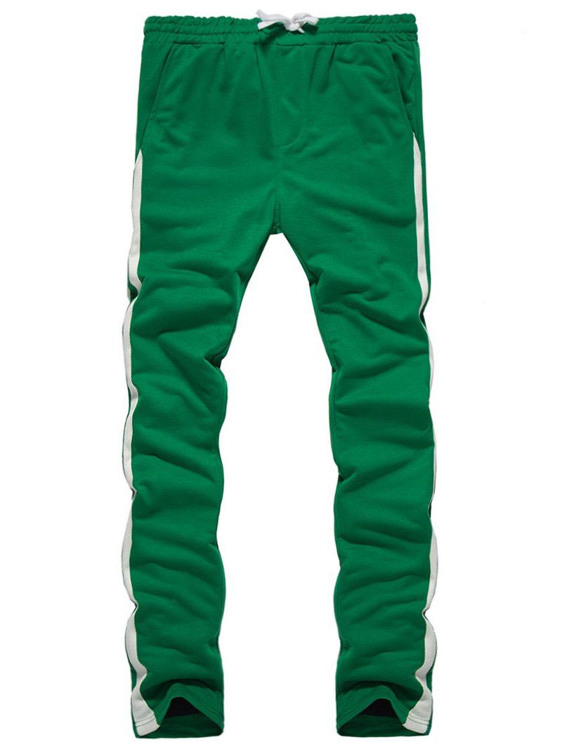 [41% OFF] 2021 Side Stripe Design Straight Leg Sweatpants In GREEN ...