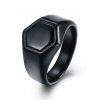 Alloy Hexagram Circle Finger Ring - Noir 9