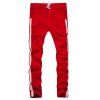 Pantalon de Survêtement à Jambes Droites Design Rayures sur le Côté - Rouge L