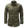 Chemise Cargo Brodée À Glissière - Vert Armée 2XL