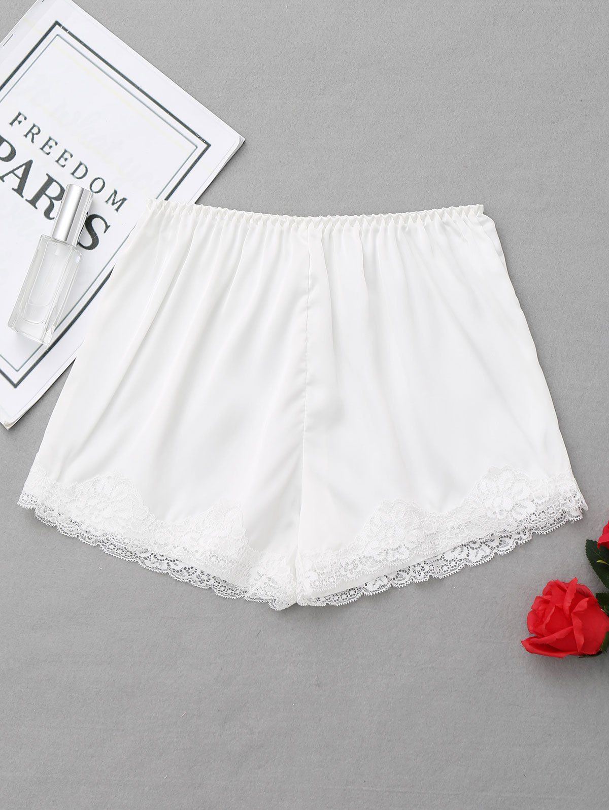 [17% OFF] 2020 Lace Trim Safety Shorts In WHITE | DressLily