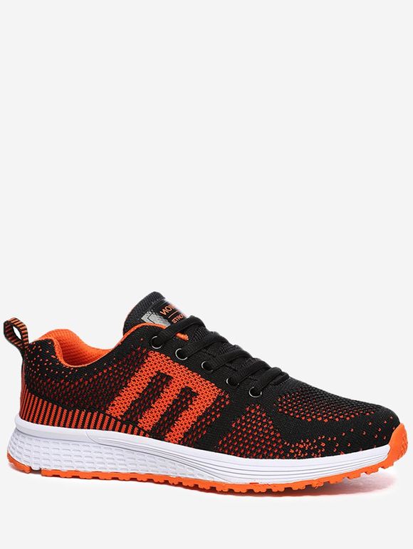 Chaussures athlétiques en couleur contrastante - Noir et Orange 40