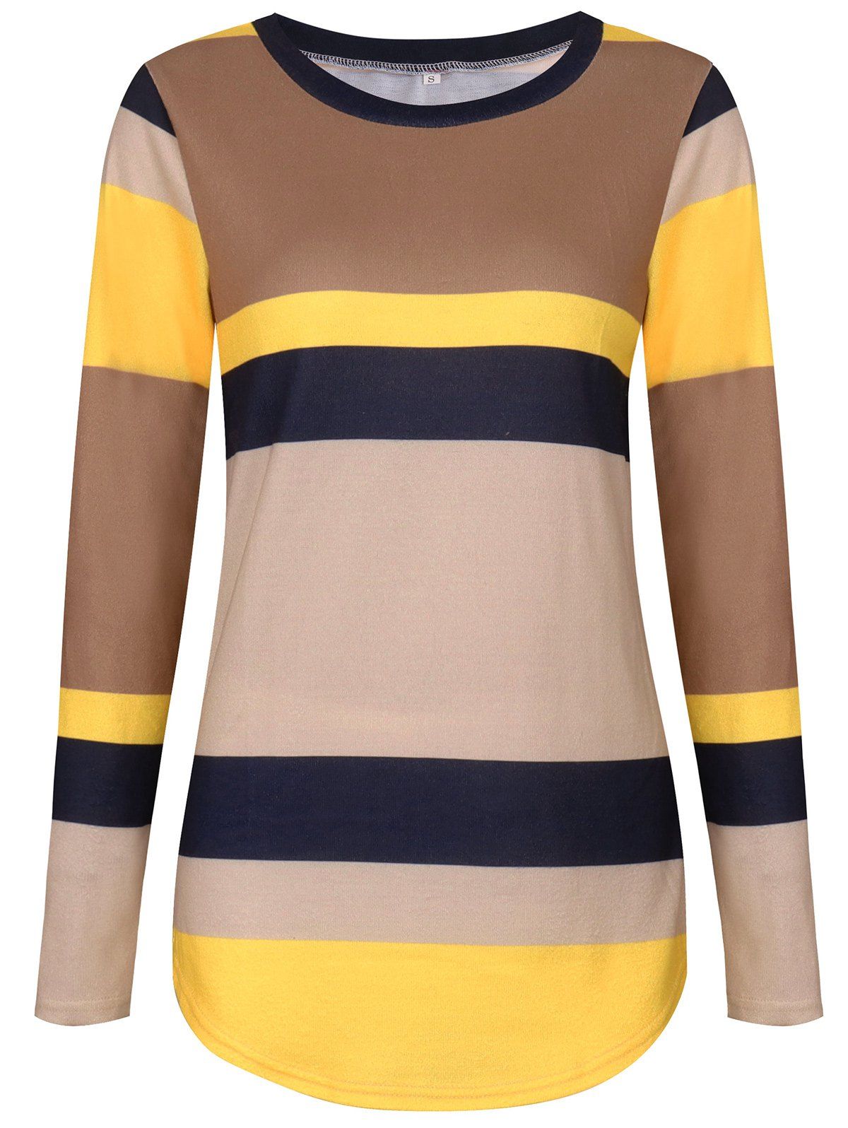 

Sequine Patch Color Block Long Sleeve Tee, Yellow
