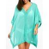 Batwing Sleeve Boho Cover Up Dress - Lac Vert ONE SIZE