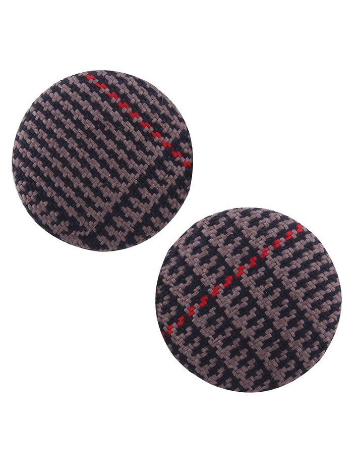 

Round Crochet Stud Earrings, Deep brown