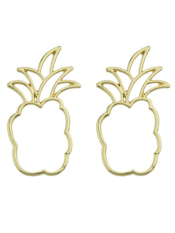 

Alloy Fruit Pineapple Earrings, Golden