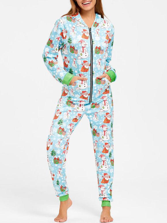 Bonhomme de neige, pyjama - multicolore M